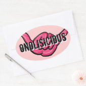 ハワイのホット・スティッカー 楕円形シール (封筒)