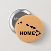 ハワイのホーム遠くに州ボタンバッジピンから 缶バッジ (正面&裏面)