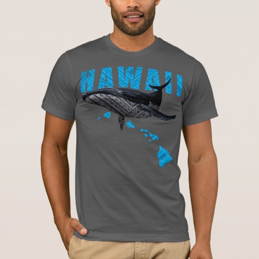 ハワイのポリネシアの部族のハンプバックハワイ諸島 Tシャツ (正面)