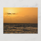 ハワイのポロアでの夕日 ポストカード (正面)
