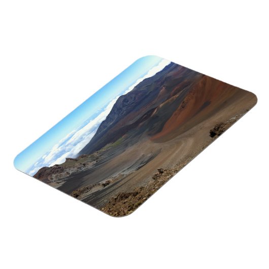 ハワイのマウイ島ハレアカラ火山のクレーター マグネット (左側)