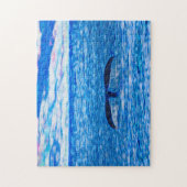 ハワイのマウイ沖のホエールテール ジグソーパズル (縦)