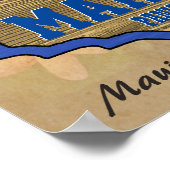 ハワイのマカロからのアロハ ポスター (角)