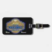 ハワイのマカロからのアロハ ラゲッジタグ (正面横)