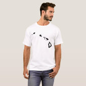 ハワイのマーカーの輪郭のティー Tシャツ (正面フル)