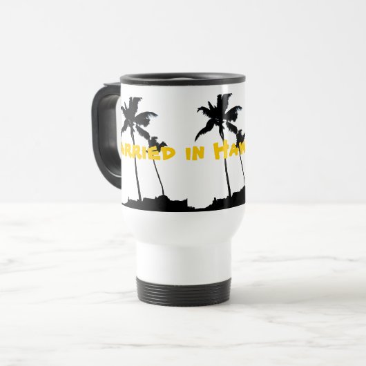 ハワイのヤシの木で結婚した トラベルマグ (正面左)