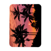 ハワイのヤシの木のシルエット マグネット (縦)