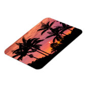 ハワイのヤシの木のシルエット マグネット (左側)