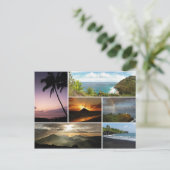 ハワイのランドスケープコラージュ ポストカード (スタンド正面)