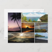 ハワイのランドスケープコラージュ ポストカード (正面/裏面)