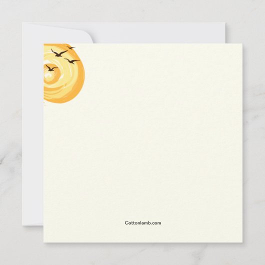 ハワイのルアウ(ハワイ式宴会)のサーフボードの招待状 招待状 (裏面)