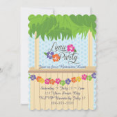 ハワイのルアウ(ハワイ式宴会)のパーティー 招待状 (正面)