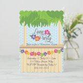 ハワイのルアウ(ハワイ式宴会)のパーティー 招待状 (スタンド正面)