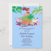 ハワイのルアウ（ハワイ式宴会）のパーティー 招待状 (正面)
