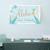 ハワイのルアウ(ハワイ式宴会)のパーティー 横断幕 (トレードショー)