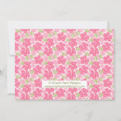 ハワイのルアウ（ハワイ式宴会）のフラ女の子の誕生日のパーティの招待状 招待状 (裏面)