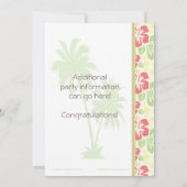 ハワイのルアウ（ハワイ式宴会）の誕生日のパーティの招待状 招待状 (裏面)