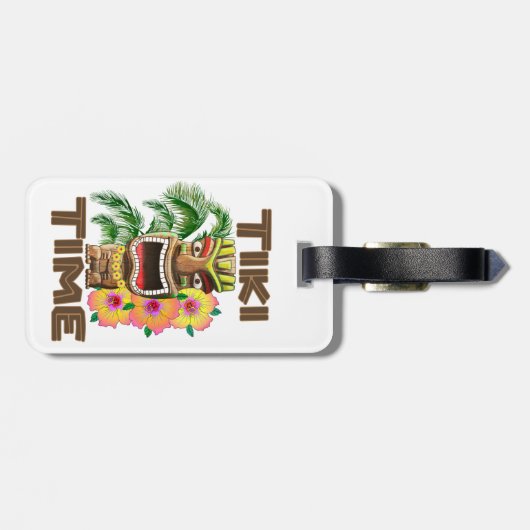 ハワイのルアウ（ハワイ式宴会）のTikiの時間 ラゲッジタグ (裏面横)