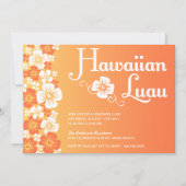 ハワイのルアウ（ハワイ式宴会） %PIPE%のパーティの招待状 招待状 (正面)
