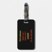 ハワイのレイのカスタムな荷物のラベル ラゲッジタグ (裏面縦)