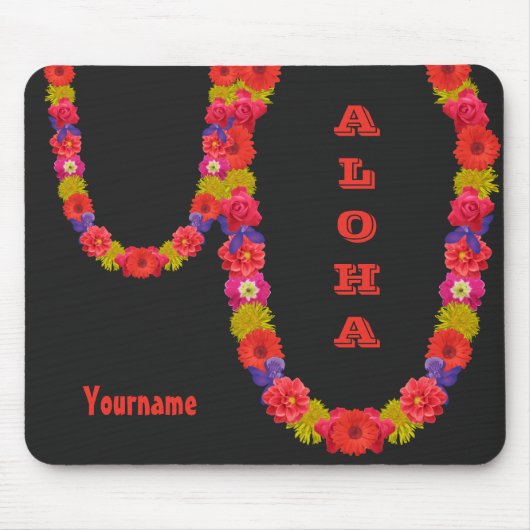 ハワイのレイのカスタムのmousepad マウスパッド (正面)
