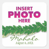 ハワイのレイ スクエアシール (正面)