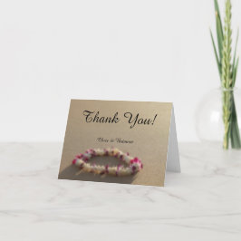 ハワイのレイ ビーチ ウェディング 感謝カード