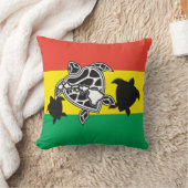 ハワイのレゲエのカメ クッション (ブランケット)