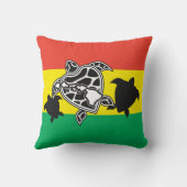 ハワイのレゲエのカメ クッション (裏面)