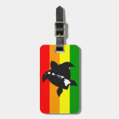 ハワイのレゲエのカメ ラゲッジタグ (正面縦)