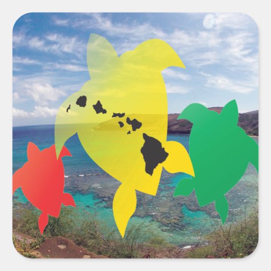 ハワイのレゲエータルズ スクエアシール (正面)