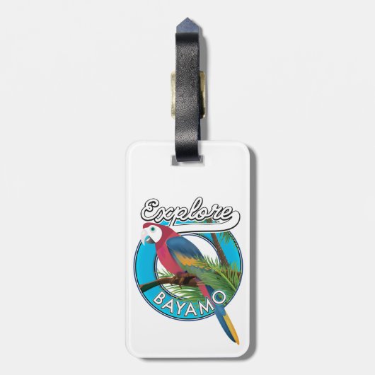 ハワイのレトロロゴのラゲッジタグを探索 ラゲッジタグ (裏面縦)