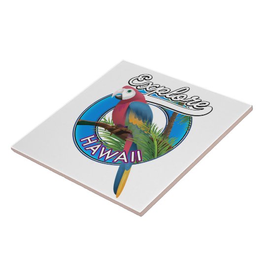 ハワイのレトロロゴを探索する タイル (側面)