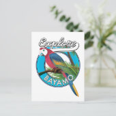 ハワイのレトロロゴ葉書を探索する ポストカード (スタンド正面)