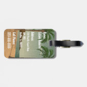 ハワイのヴィンテージのフラ女の子の動揺してな郵便はがき ラゲッジタグ (裏面横)