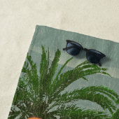 ハワイのヴィンテージの動揺してな郵便はがきのモノグラム ビーチタオル (インサイチュ)