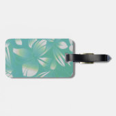 ハワイのヴィンテージの花のターコイズの荷物のラベル ラゲッジタグ (裏面横)