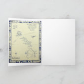 ハワイのヴィンテージクリスマス シーズンカード (内部)