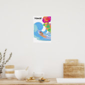 ハワイのヴィンテージ旅行ポスター ポスター (キッチン)