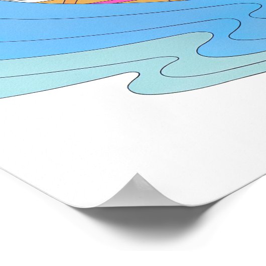 ハワイのヴィンテージ旅行ポスター ポスター (角)