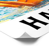 ハワイのヴィンテージ旅行ポスター ポスター (角)