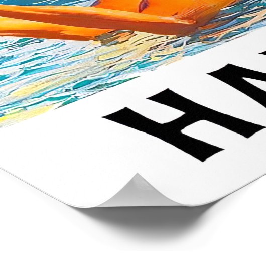 ハワイのヴィンテージ旅行ポスター ポスター (角)