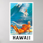 ハワイのヴィンテージ旅行ポスター ポスター (正面)
