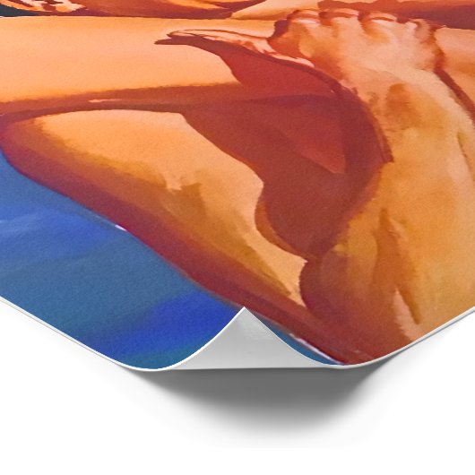 ハワイのヴィンテージ旅行ポスター ポスター (角)