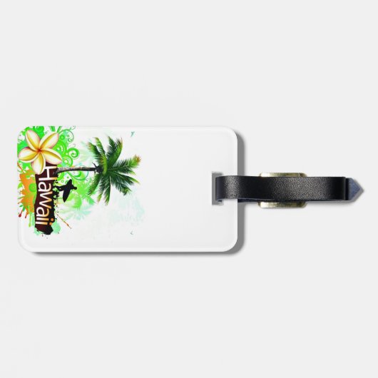 ハワイの休暇旅行記念品 ラゲッジタグ (裏面横)