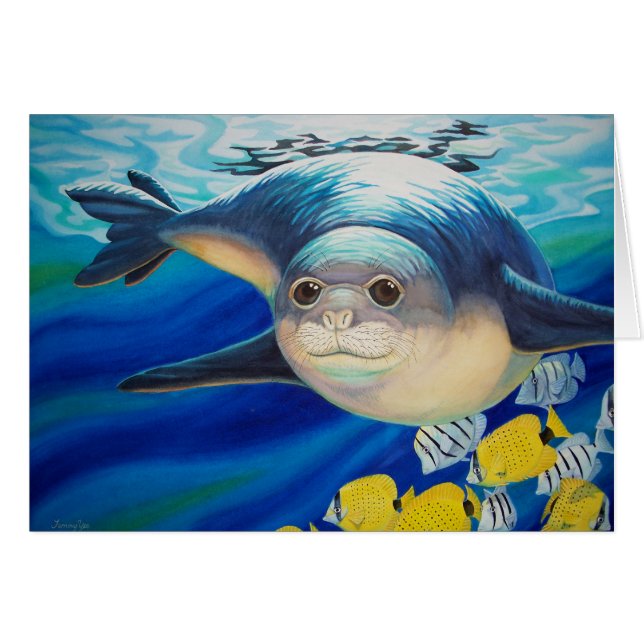 ハワイの修道士のシール (正面横)