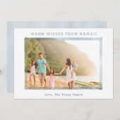 ハワイの写真を使ったクリスマスカード | 家族のビーチ写真 シーズンカード (正面/裏面)