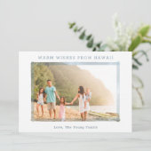 ハワイの写真を使ったクリスマスカード | 家族のビーチ写真 シーズンカード (スタンド正面)