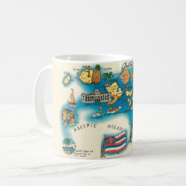ハワイの地図マグカップ コーヒーマグカップ