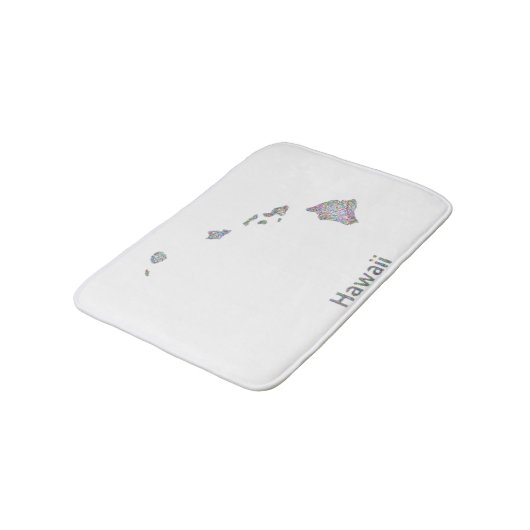 ハワイの地図 バスマット (アングル)